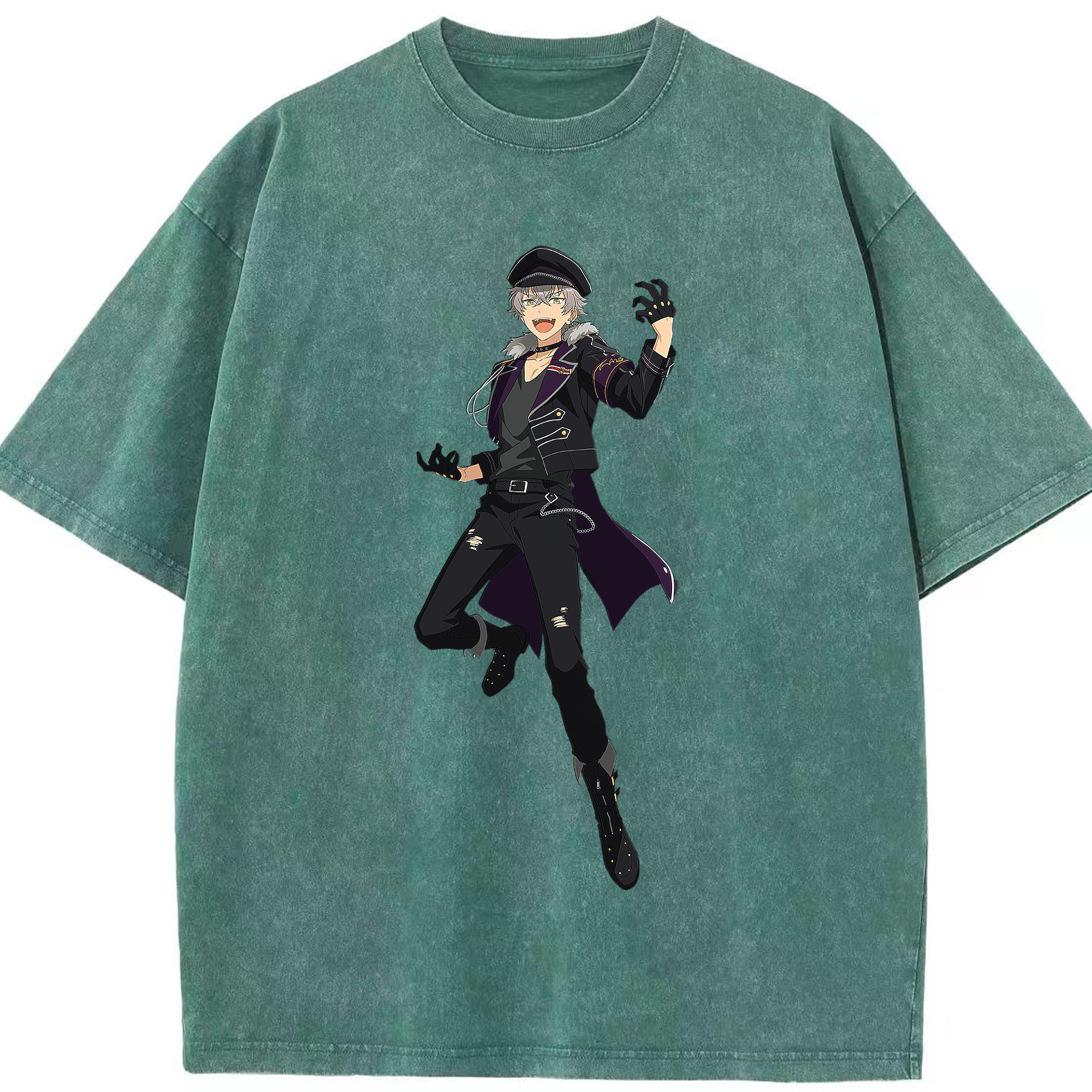 （画像用） あんさんぶるスターズ! Ensemble Stars 綿100% ヴィンテージ風 半袖Tシャツ（フロントプリント）